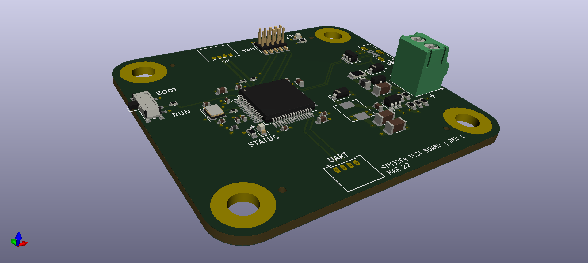 STM32 board side angle